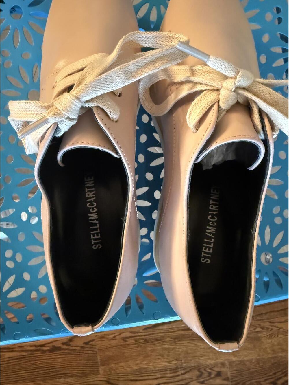 Stella McCartney Pink Platform Oxford Lace-Up Shoes, size 38 - Picture 2 of 5